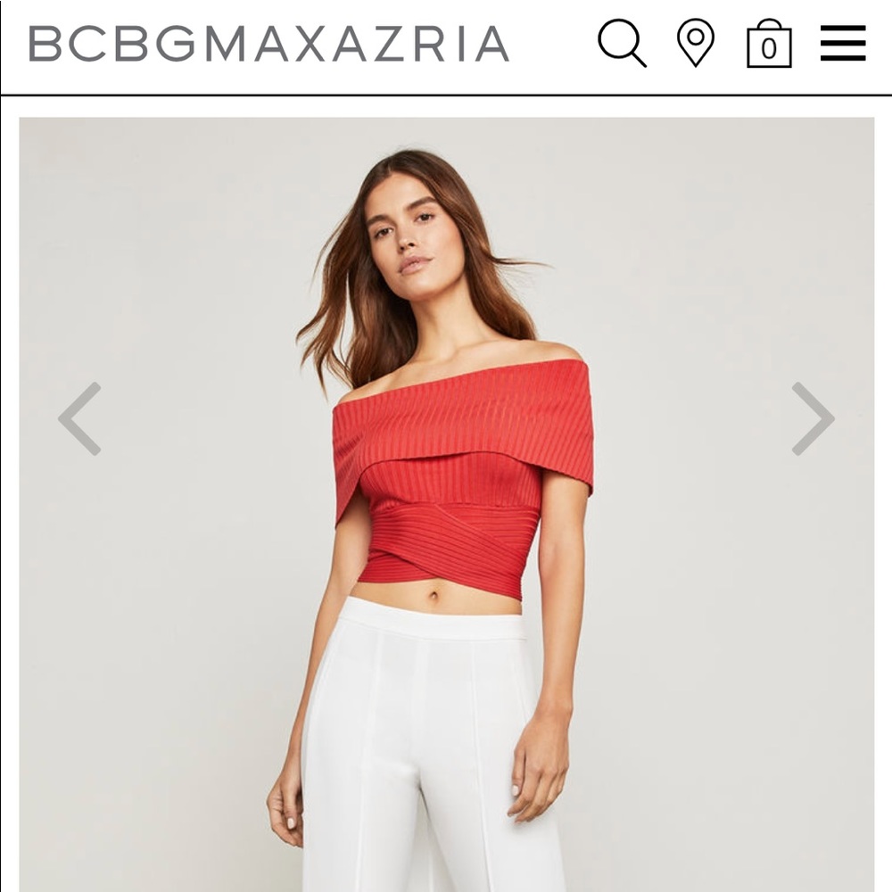 Bcbg Maxazria crop top red